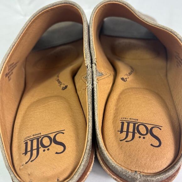 Sofft Sandals Women's 10 M Aneesa Cashmere Leather Open Toe Slip-On Tan Beige - Picture 5 of 14